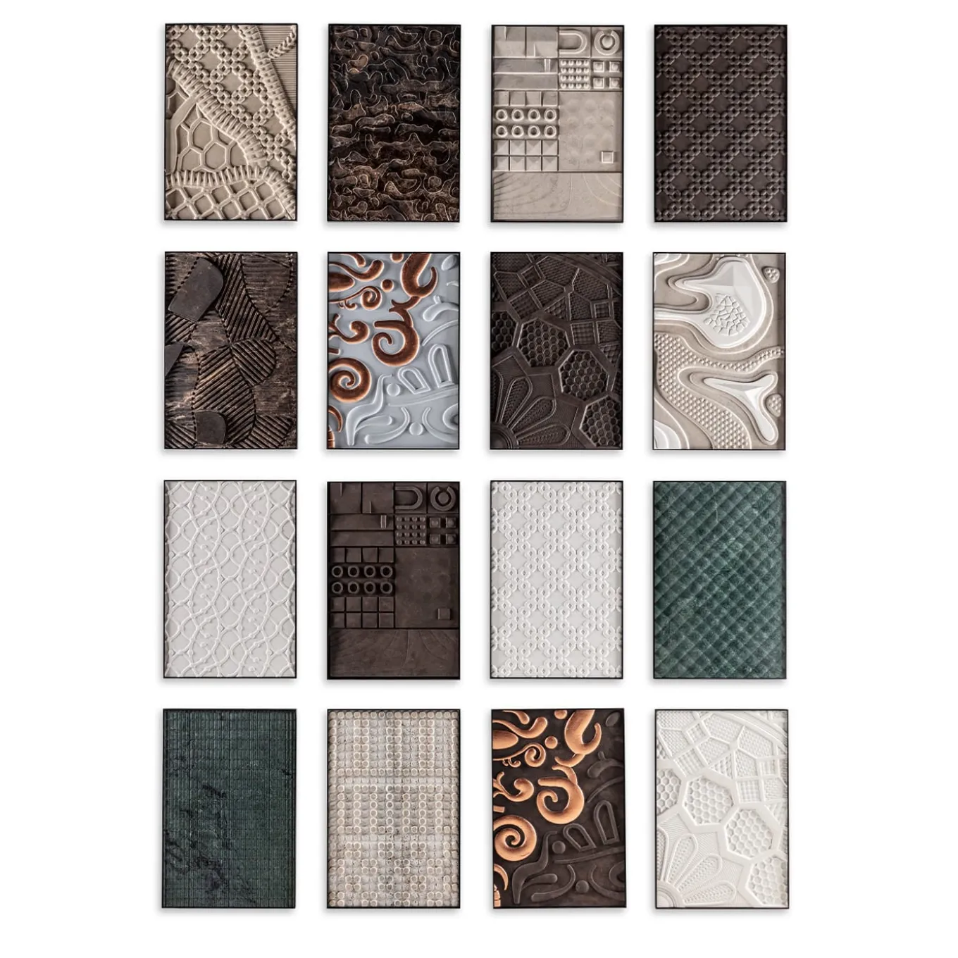 Terre Arate Brown Emperador Marble & Pece Stone Decorative Panel