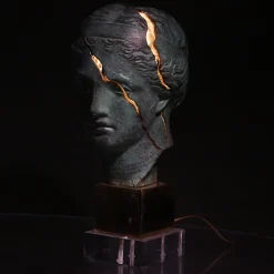 Testa Frammento Bronze Lamp