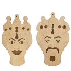 Teste di Moro Inlaid Set of 2 Cutting Boards by Gabriele E. M. D'Angelo