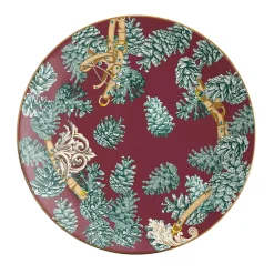 The Big White Porcelain Charger Plate with pine cones #1