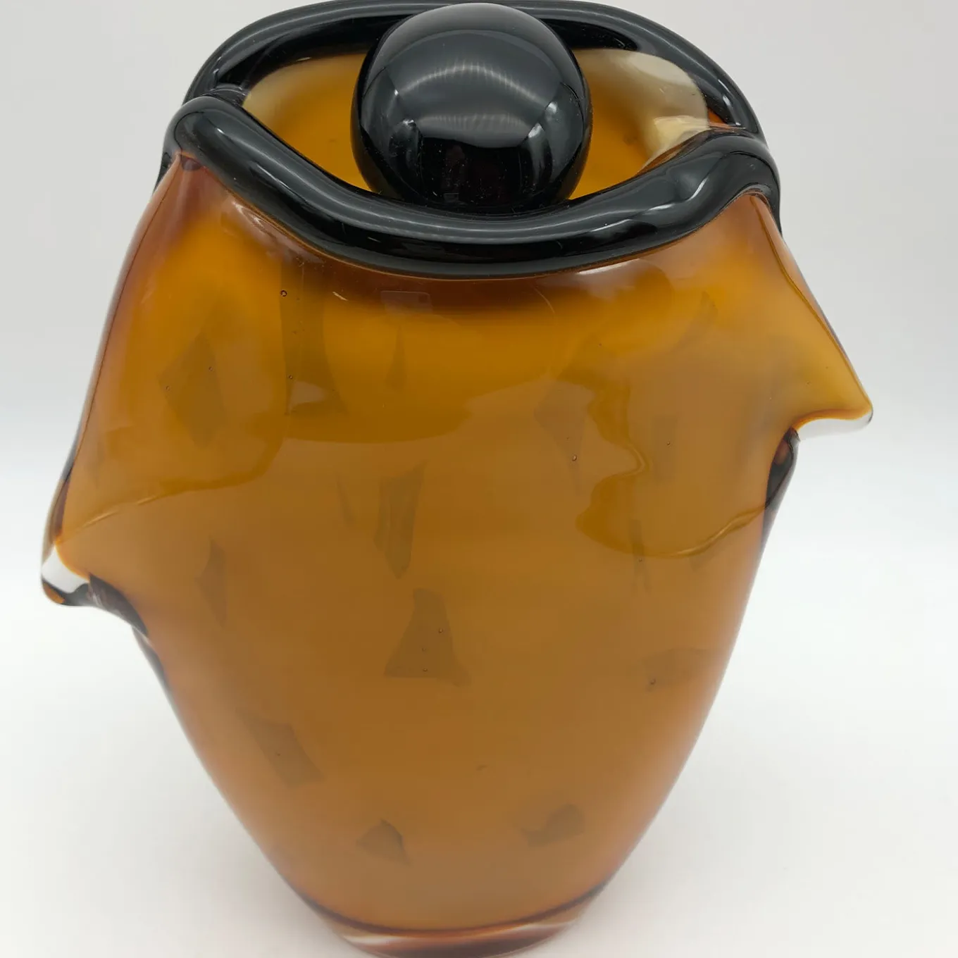 The Eye Amber Vase by Toso Cristiano