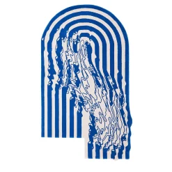 The Floor Is Lava - Eolian Blue Plain Rug by PLACéE