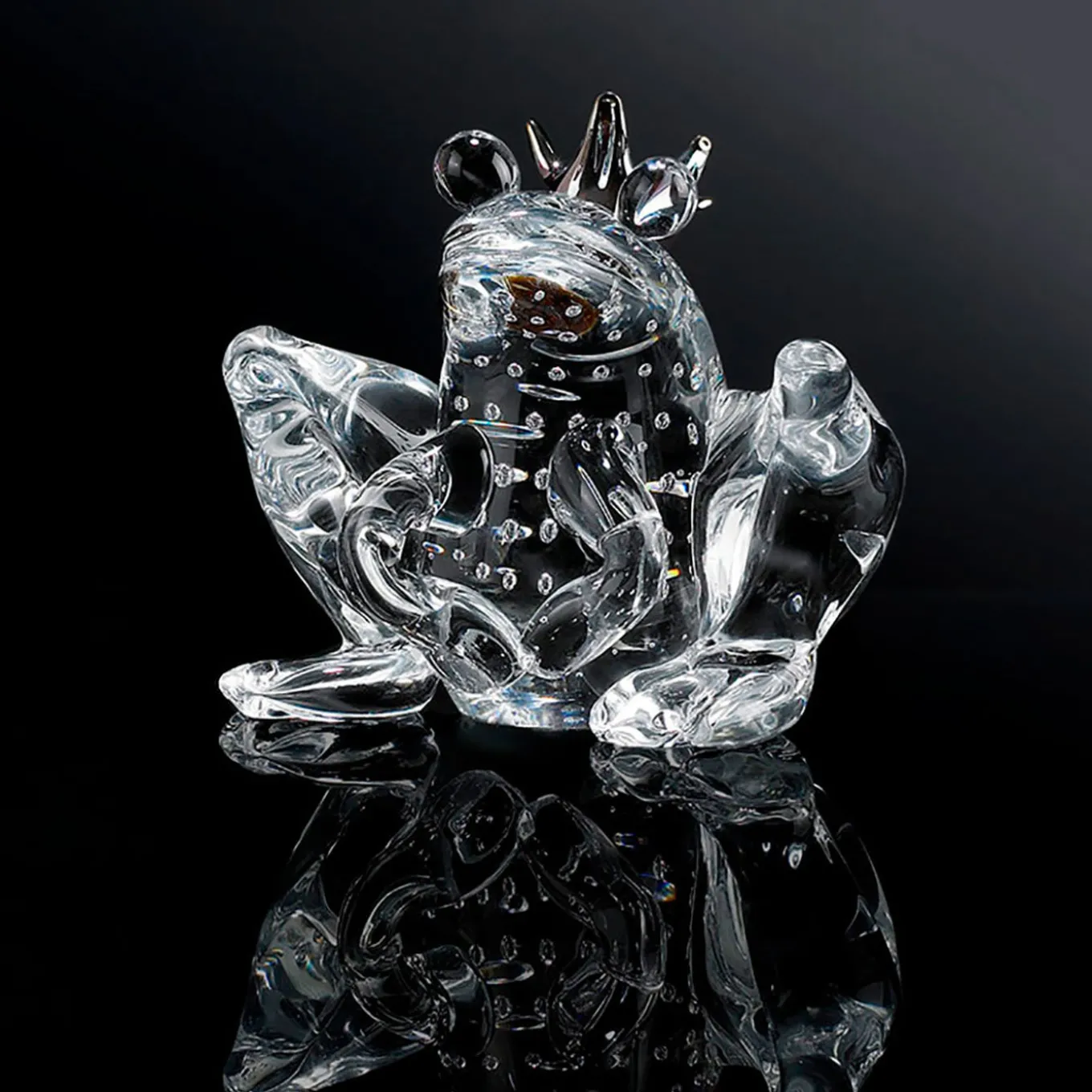 The Frog Prince Clear Glass Figurine