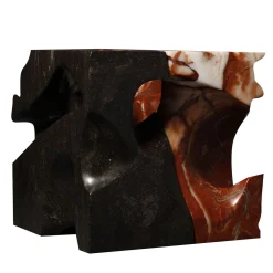 The Kiss Red & Black Marble Sculpture