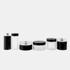 The Medium Cylinder Glass Vase in Black and White