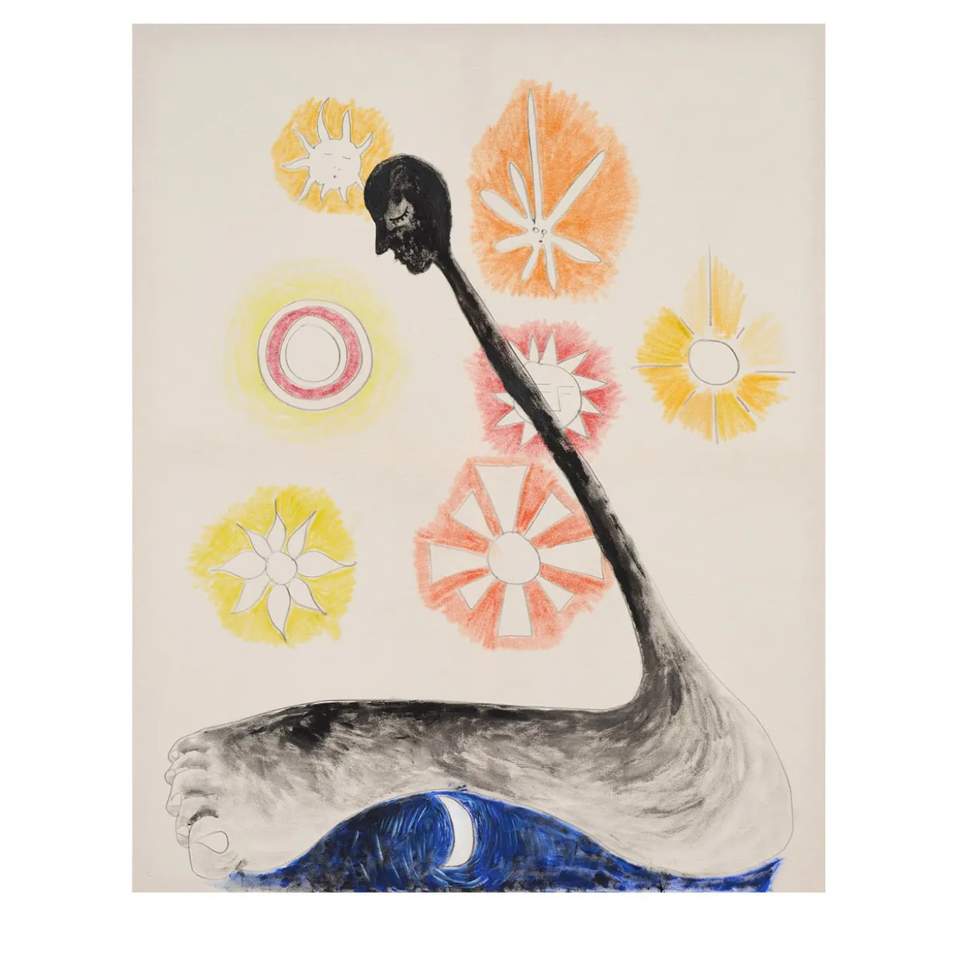 The Moon Under The Foot Polychrome Painting