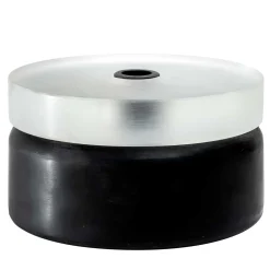 The Short Cylinder Glass Vase in Black and White