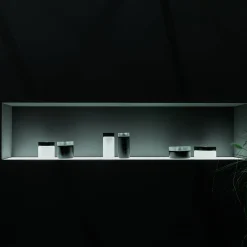 The Short Cylinder Glass Vase in Black and White