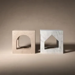 The Village - MA House Travertine Candleholder by Kengo Kuma