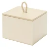 Thea Rectangular Low Ivory Lacquer Trinket Box