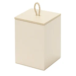 Thea Rectangular Tall Ivory Lacquer Trinket Box