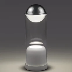 Theorem White Glass Cylinder Table Lamp