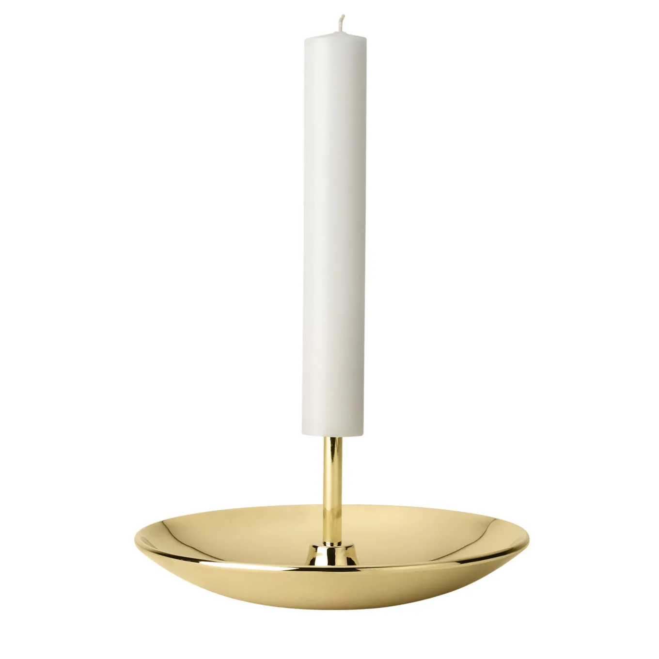 There Candle Holder Gold in Polished Brass By Studio Job