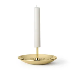 There Candle Holder Gold in Polished Brass By Studio Job