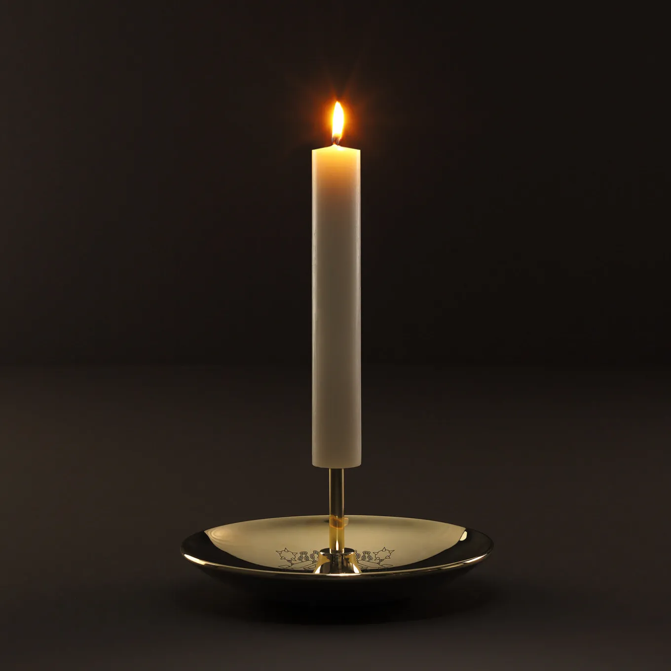 There Candle Holder Gold in Polished Brass By Studio Job