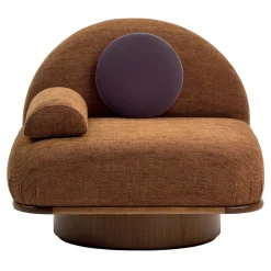 Thumb Asymmetrical Rust Armchair by Lorenza Bozzoli