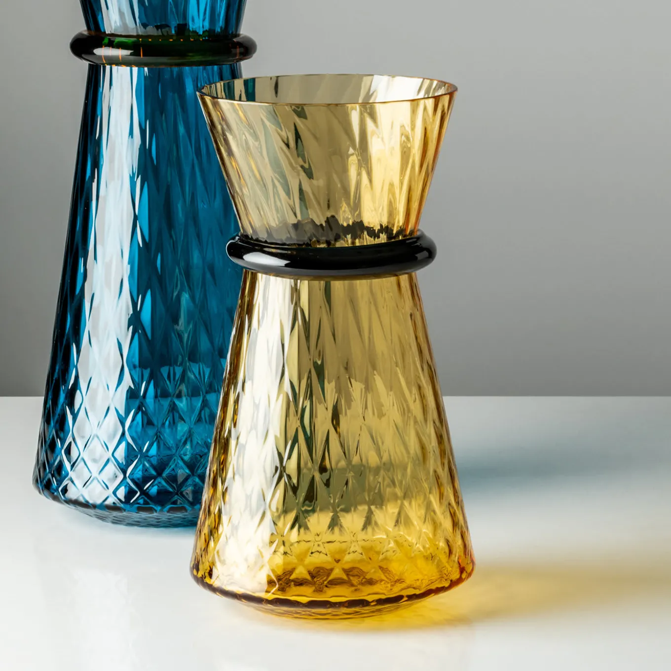 Tiara Small Amber Vase by Francesco Lucchese