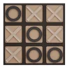 Tic Tac Toe Chocolate and Cappuccino Leather Game