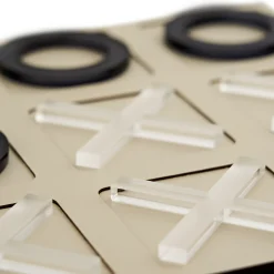 Tic Tac Toe Panna Cotta Leather Game