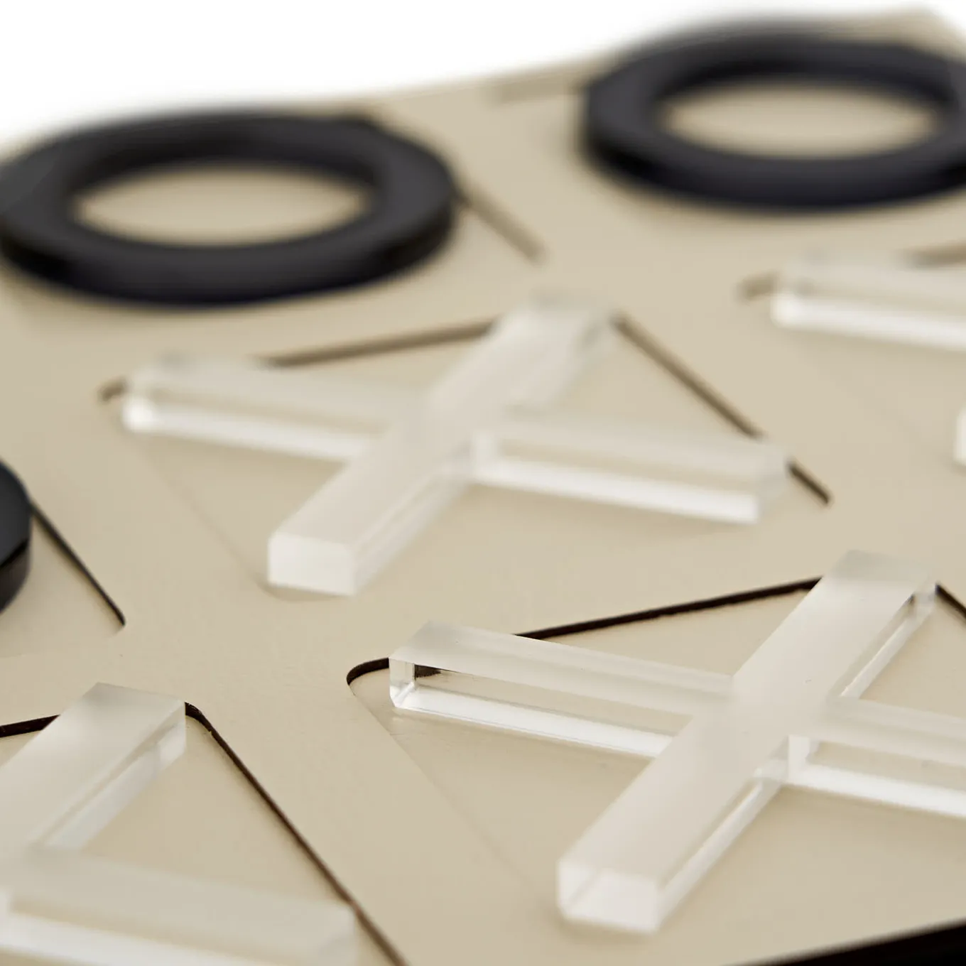 Tic Tac Toe Panna Cotta Leather Game