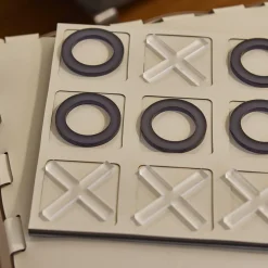 Tic Tac Toe Panna Cotta Leather Game