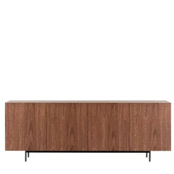 Tiles Walnut 4-Door Sideboard