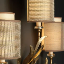 Timeless Gold Leaf Wall Sconce