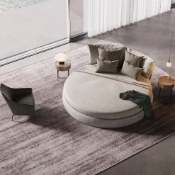 Timeo Round Bed by Studio Angeletti Ruzza