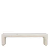 Tinia Beige Travertine Stone outdoor Bench