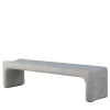 Tinia gray peperino stone outdoor bench