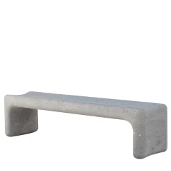 Tinia gray peperino stone outdoor bench