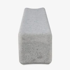 Tinia gray peperino stone outdoor bench