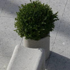 Tinia gray peperino stone outdoor bench