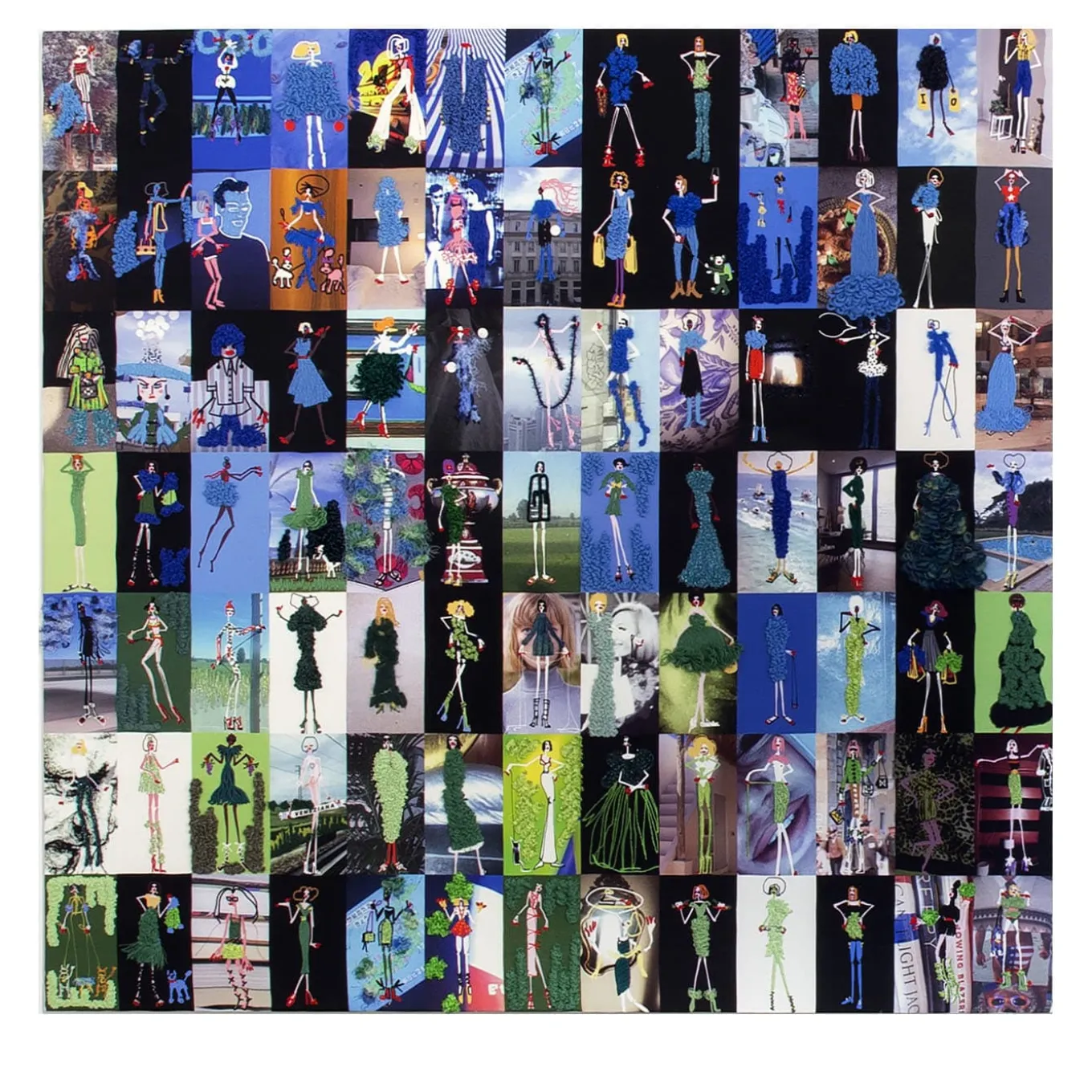 Tipe Umane Green & Blue Embroidery