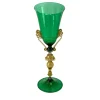 Tipetto Green & Golden Stemmed Glass #1