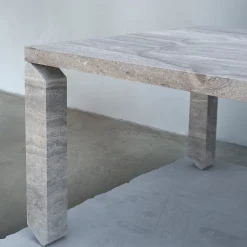 Tiptoe Gray Marble Dining Table