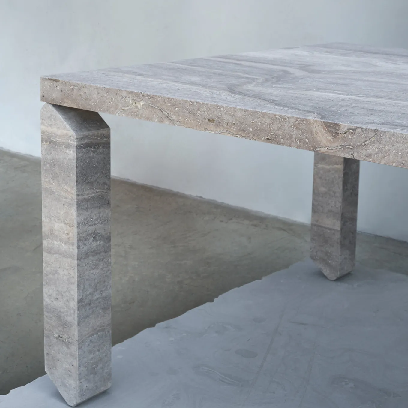 Tiptoe Gray Marble Dining Table