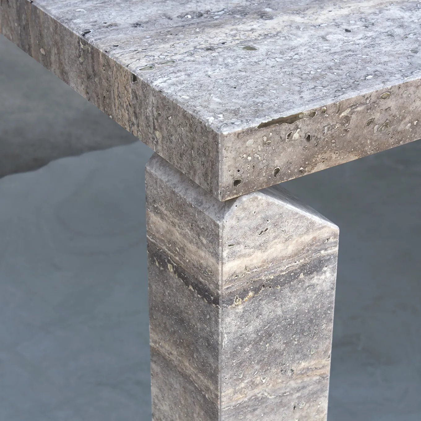 Tiptoe Gray Marble Dining Table