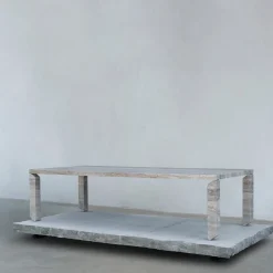 Tiptoe Gray Marble Dining Table
