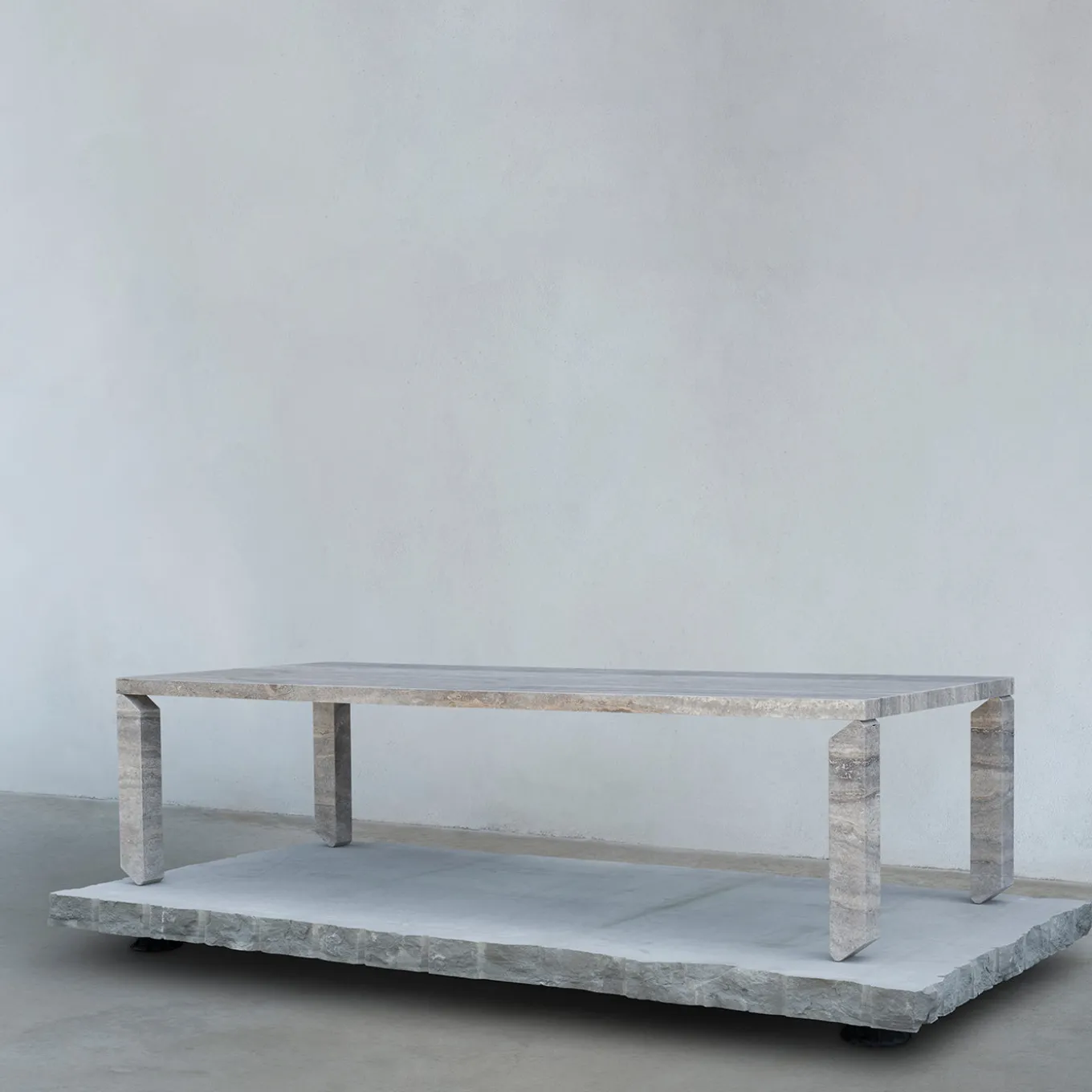 Tiptoe Gray Marble Dining Table
