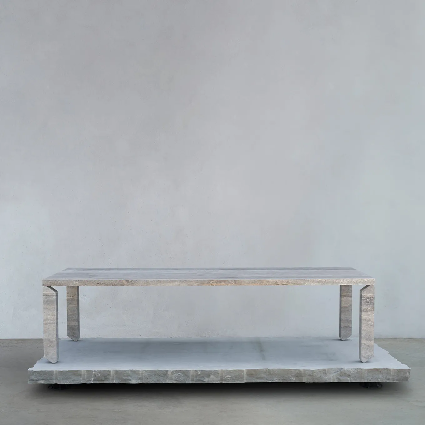 Tiptoe Gray Marble Dining Table