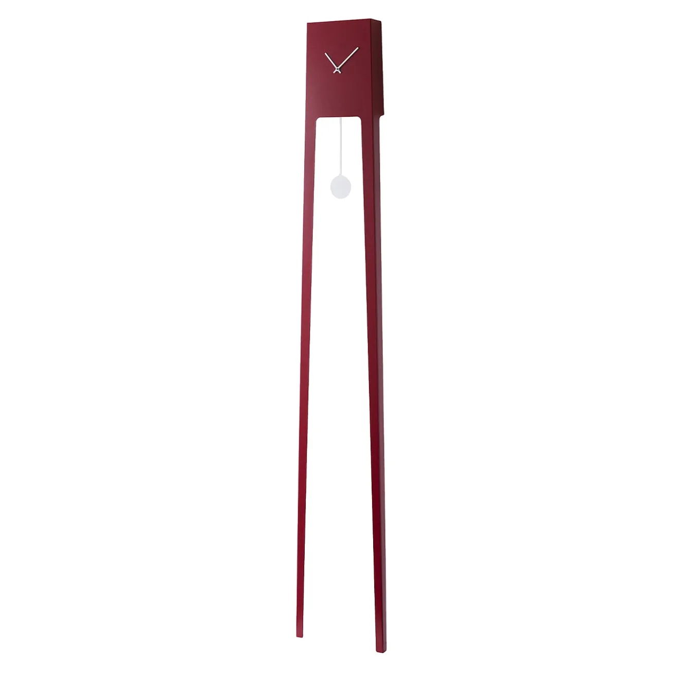 TIUKU Ruby Red Tall Steel Pendulum Clock