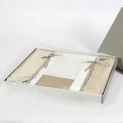 Tivoli Cotton Beige Satin Sheet Set and Two Pillowcases