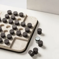 Tivoli Square Marble Solitaire Set