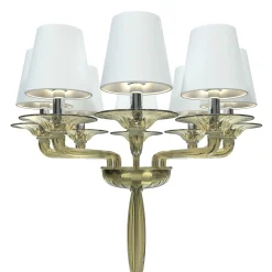 Tiziano 8-light Fumè Murano Glass Floor Lamp
