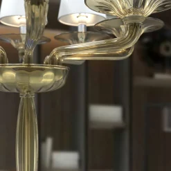 Tiziano 8-light Fumè Murano Glass Floor Lamp