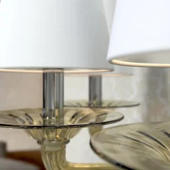 Tiziano 8-light Fumè Murano Glass Floor Lamp