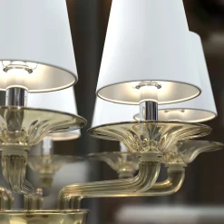 Tiziano 8-light Fumè Murano Glass Floor Lamp