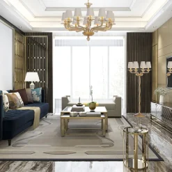 Tiziano 8-light Fumè Murano Glass Floor Lamp