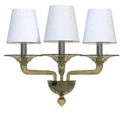 Tiziano 3-light Fumè Murano Glass Wall Sconce